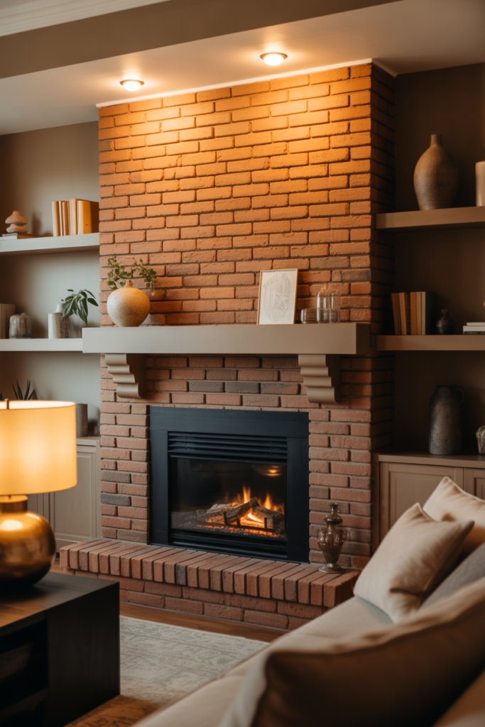 5. Brick Fireplace Feature Wall