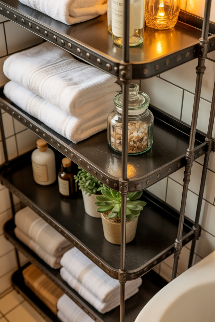 5. Cast Iron Bathroom Storage Solutions