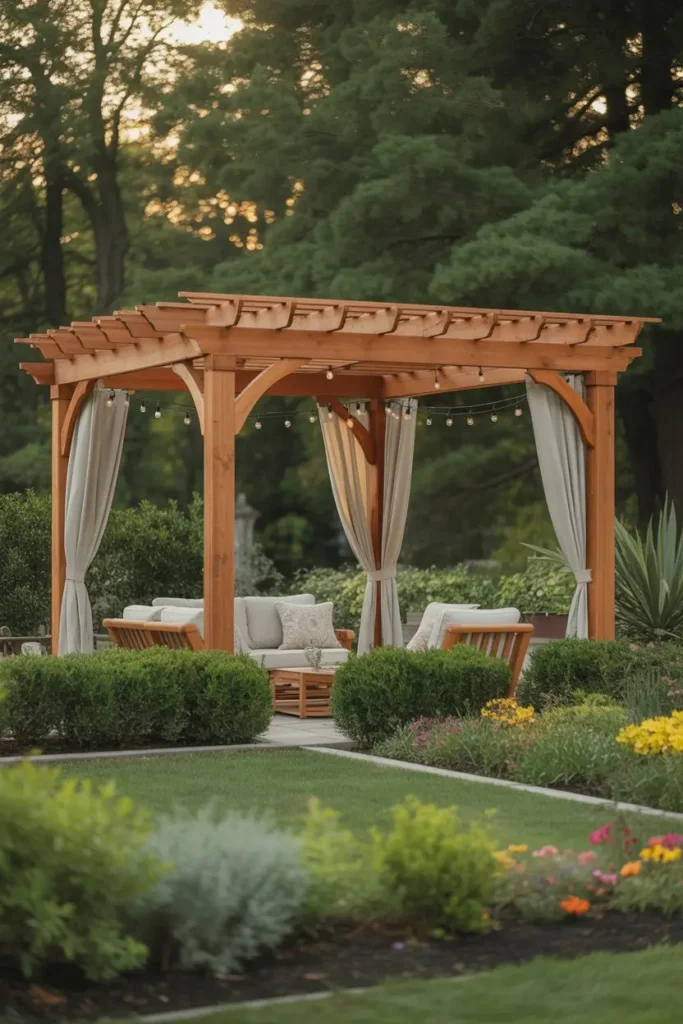 5. Freestanding Pergola for a Flexible Yard Layout