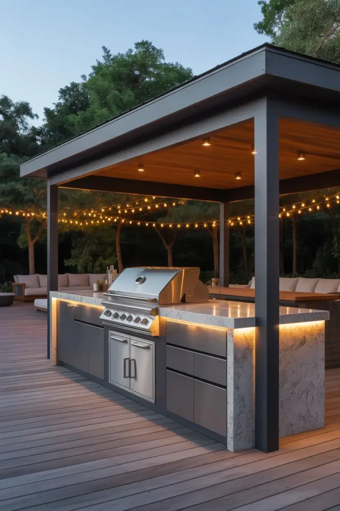 5. Gazebo with Outdoor Kitchen