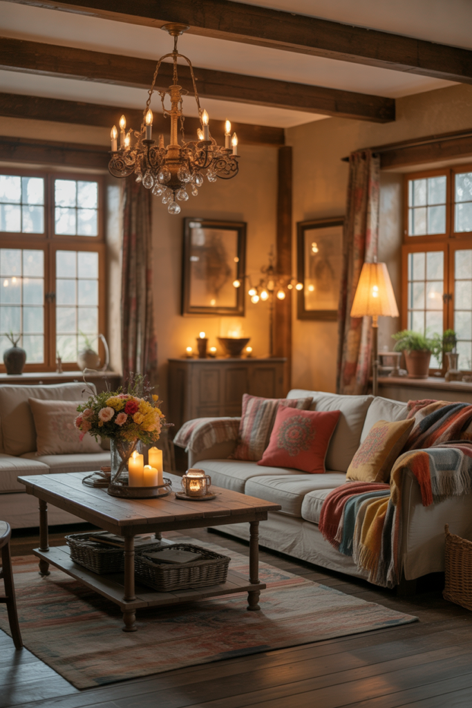 5. Layered Lighting to Enhance Warmth