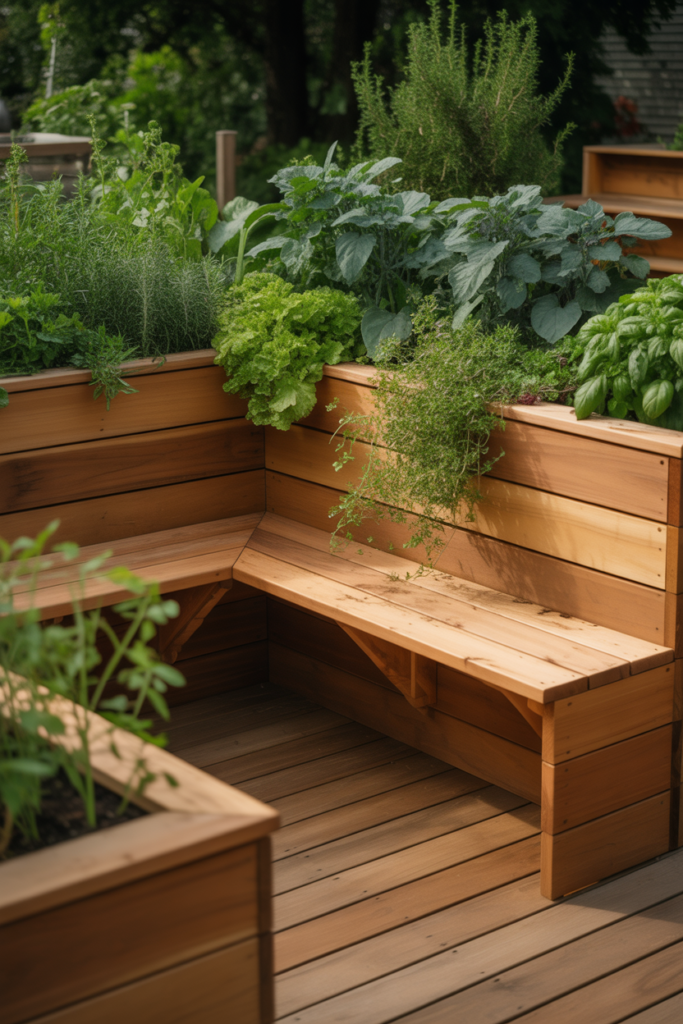 6. Deck with Raised Planter Beds