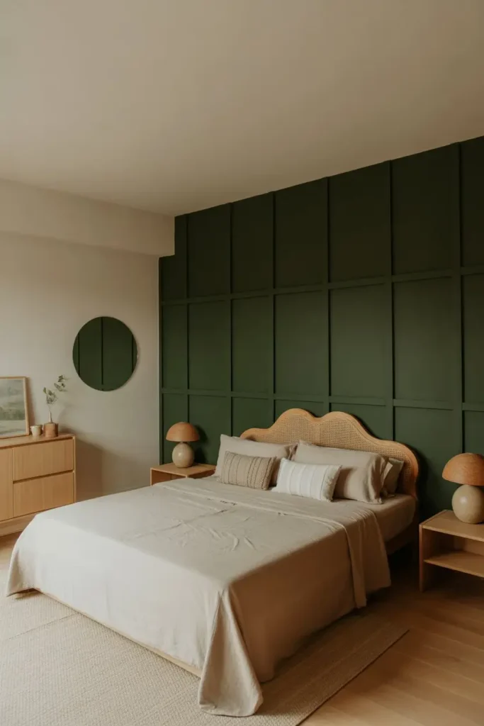 6. Deep Green and Off White Nature Feel