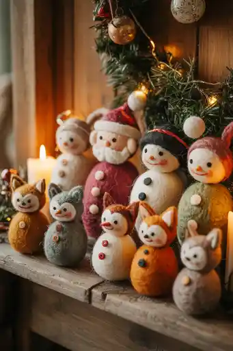 6. Felted Holiday Figurines