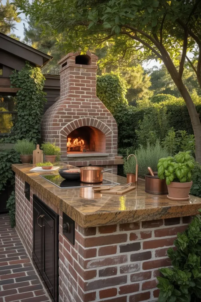 6. Stone and Brick Cooking Spaces