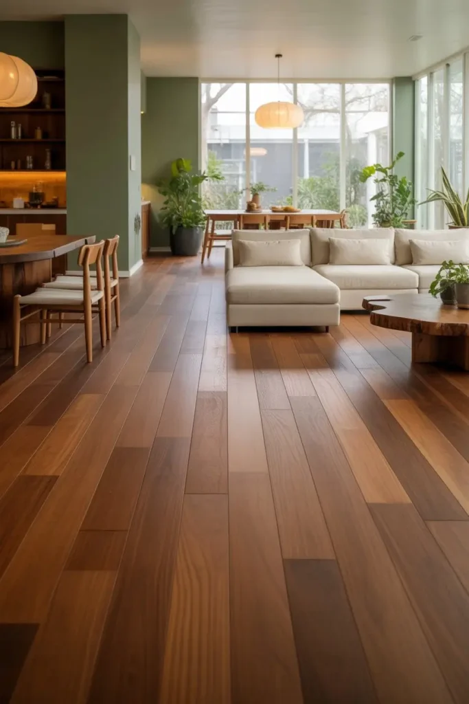 7 Earthy Brown Floors With Calm Green Walls