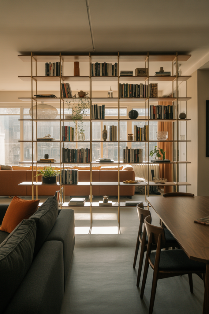 7. Bookshelves That Double as Room Dividers