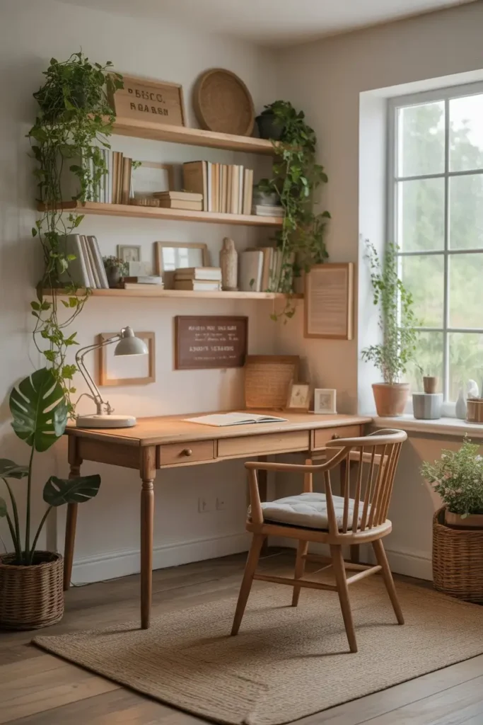 7. Charming Farmhouse Home Office Ideas