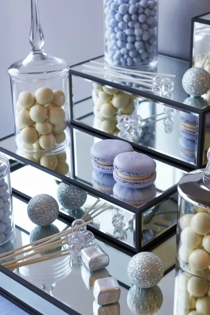 7. Glittering Silver Candy Table Ideas