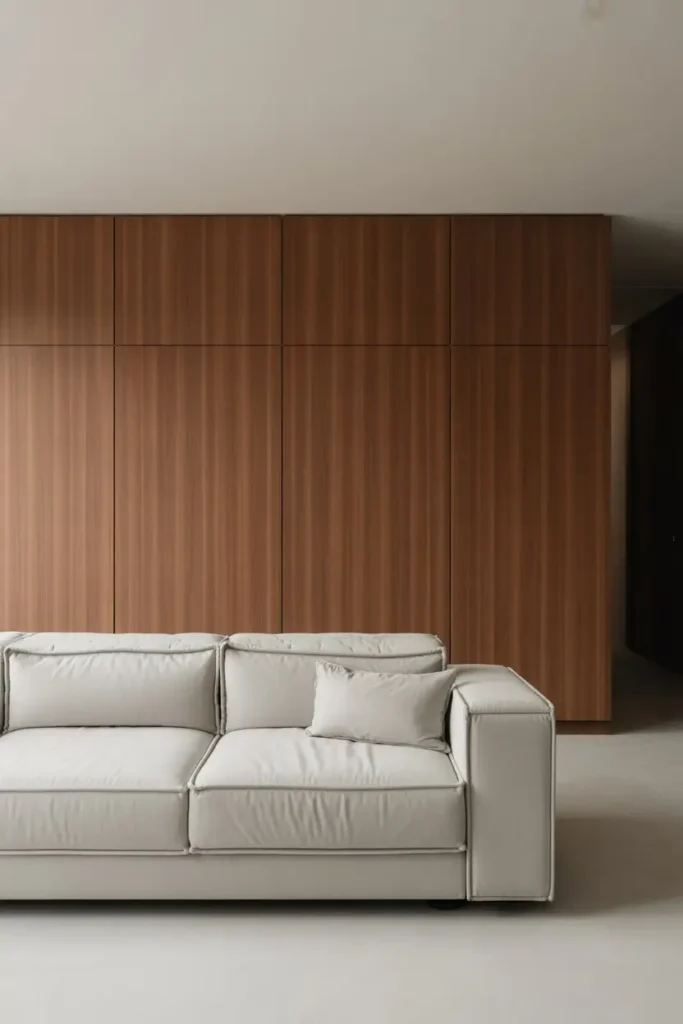 7. Minimalist Wood Panels for Clean Lines
