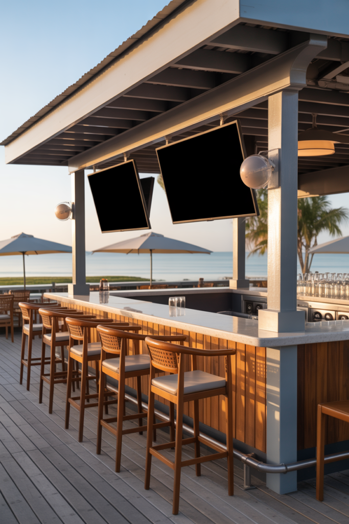 7. Outdoor Sports Bar Experience at Home