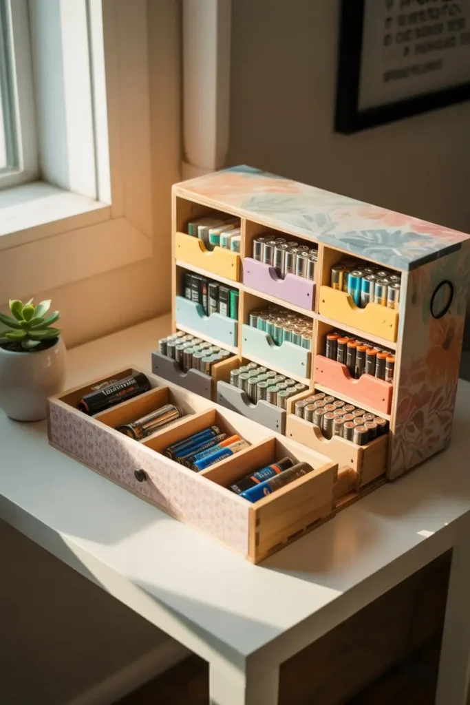 7. Repurposed Drawer Organizers