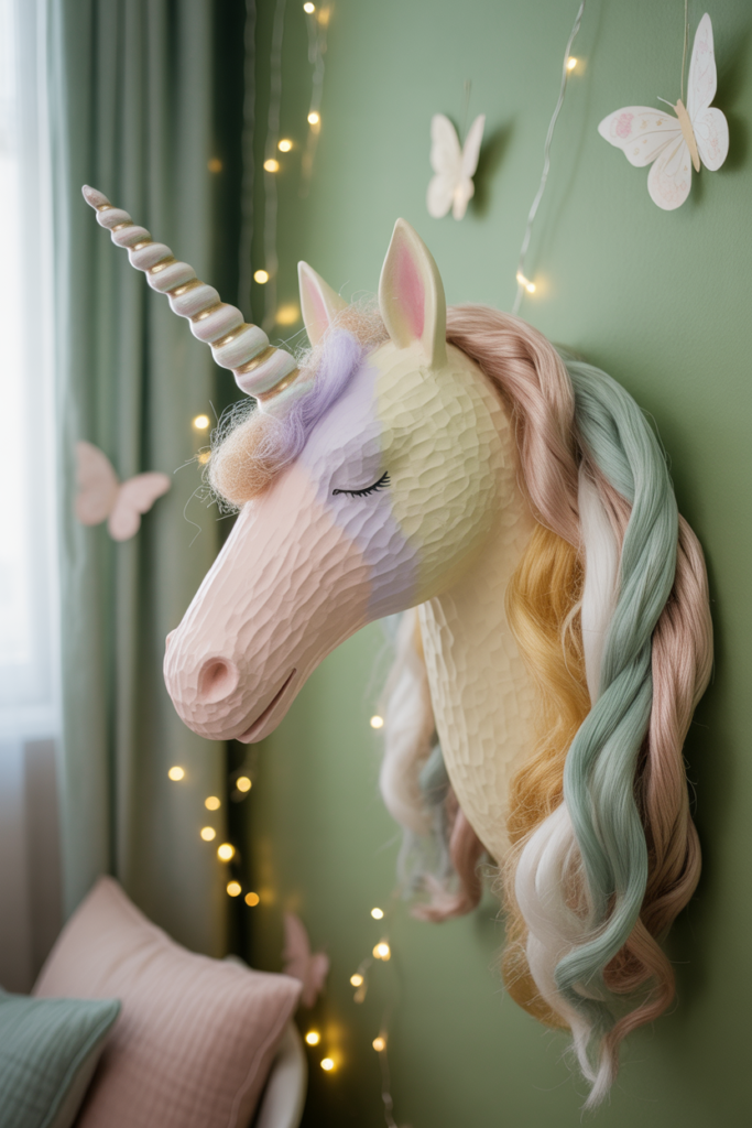 7. Unicorn Head Wall Mounts