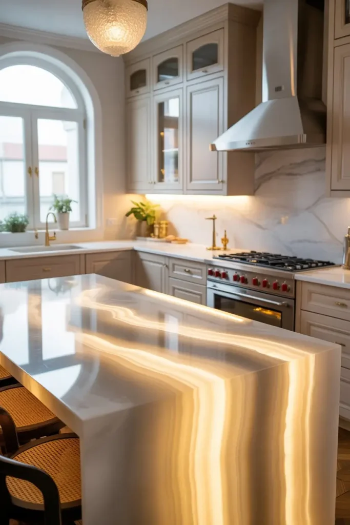 7. White Onyx for a Luxurious Glow