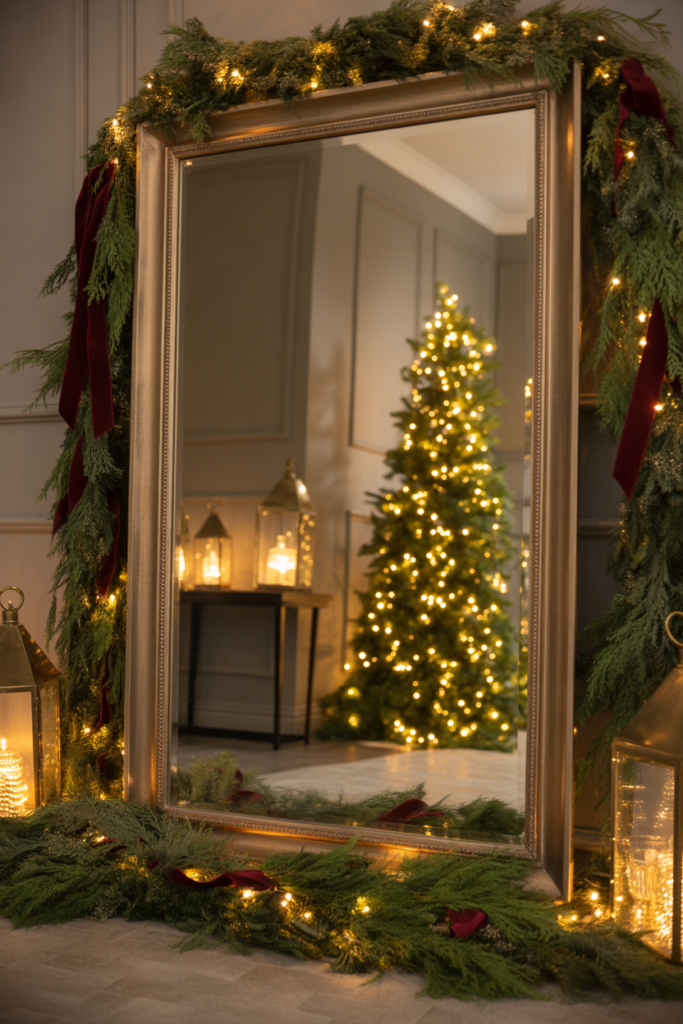 8. A Mirror That Reflects Holiday Light