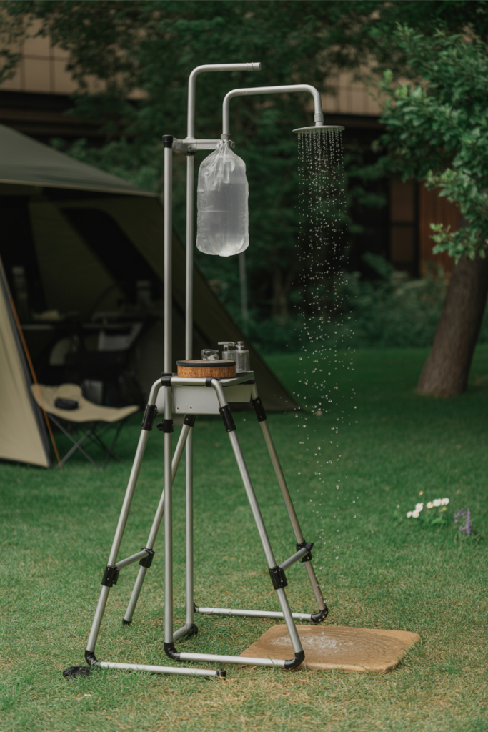8. Foldable Shower Stand
