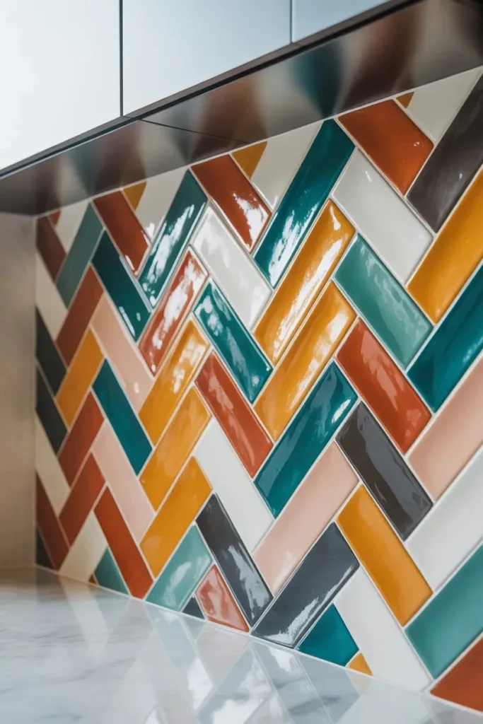 8. Herringbone Style Tiles