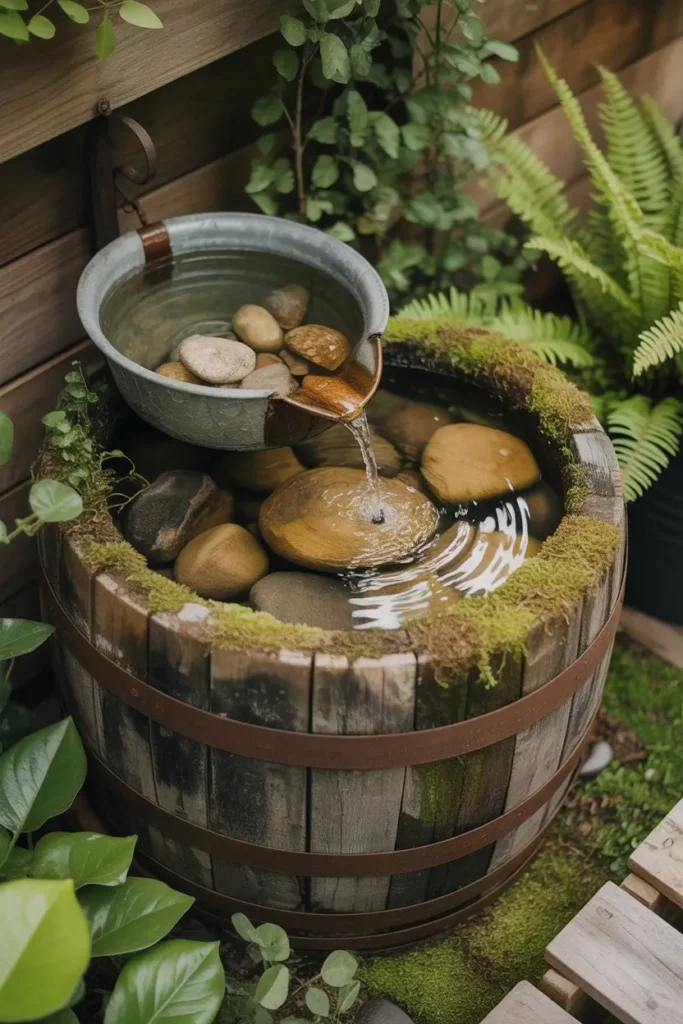 8. Recycled Container Fountains