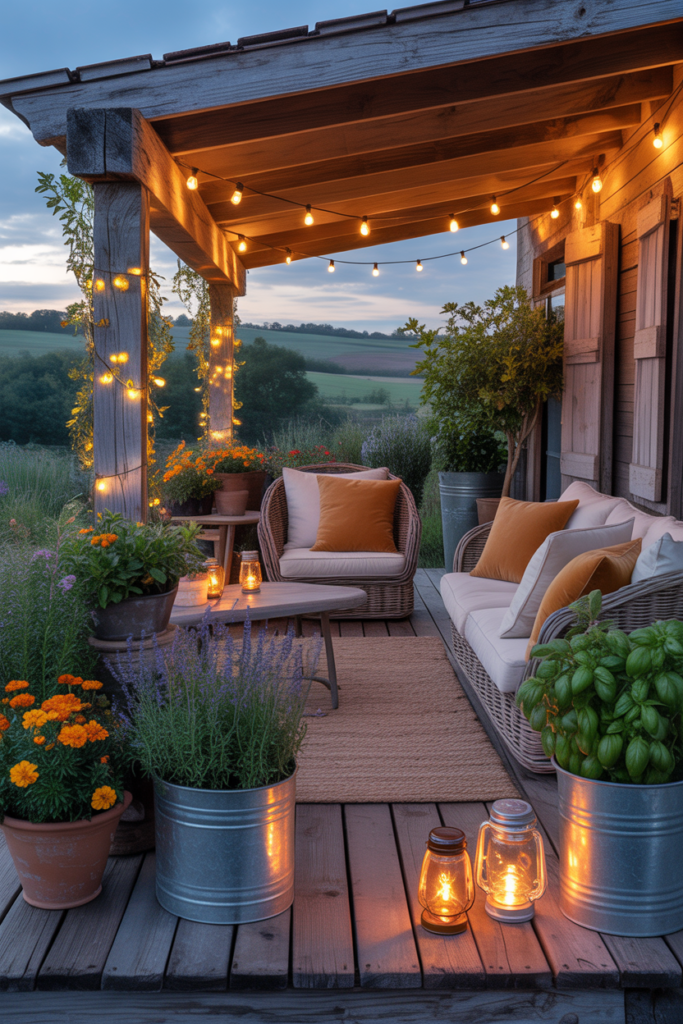 8. Relaxing Farmhouse Outdoor Spaces