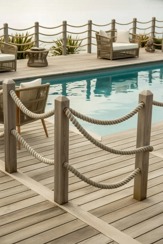 8. Rope or Nautical Railings