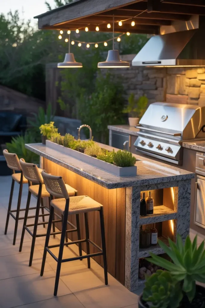 8. Small Patio Bar Kitchens