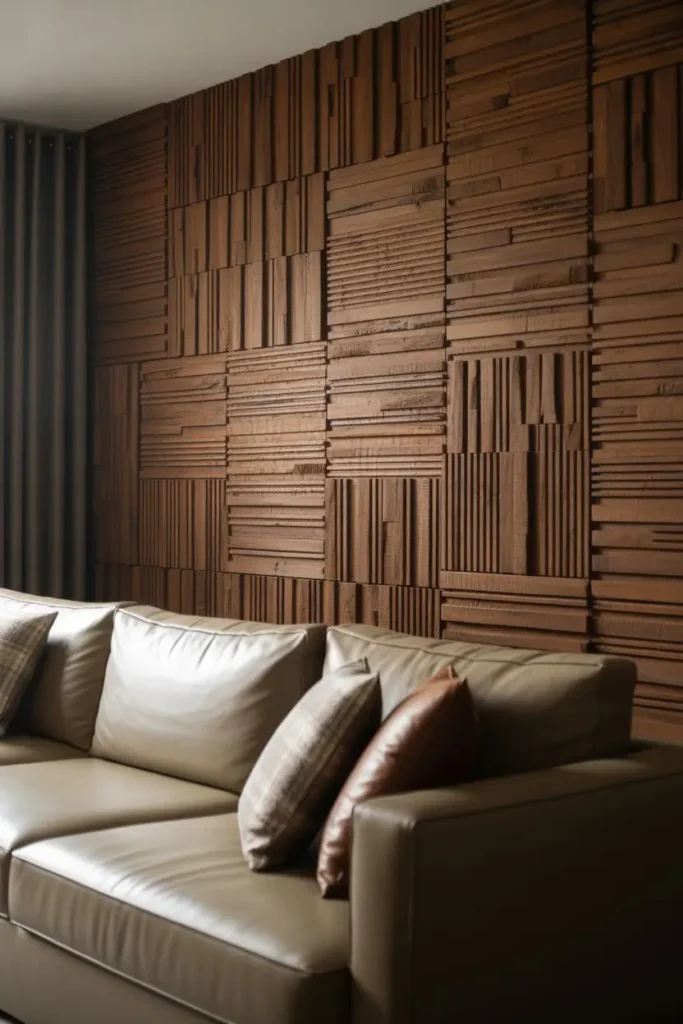 8. Textured Wood for a Tactile Experience