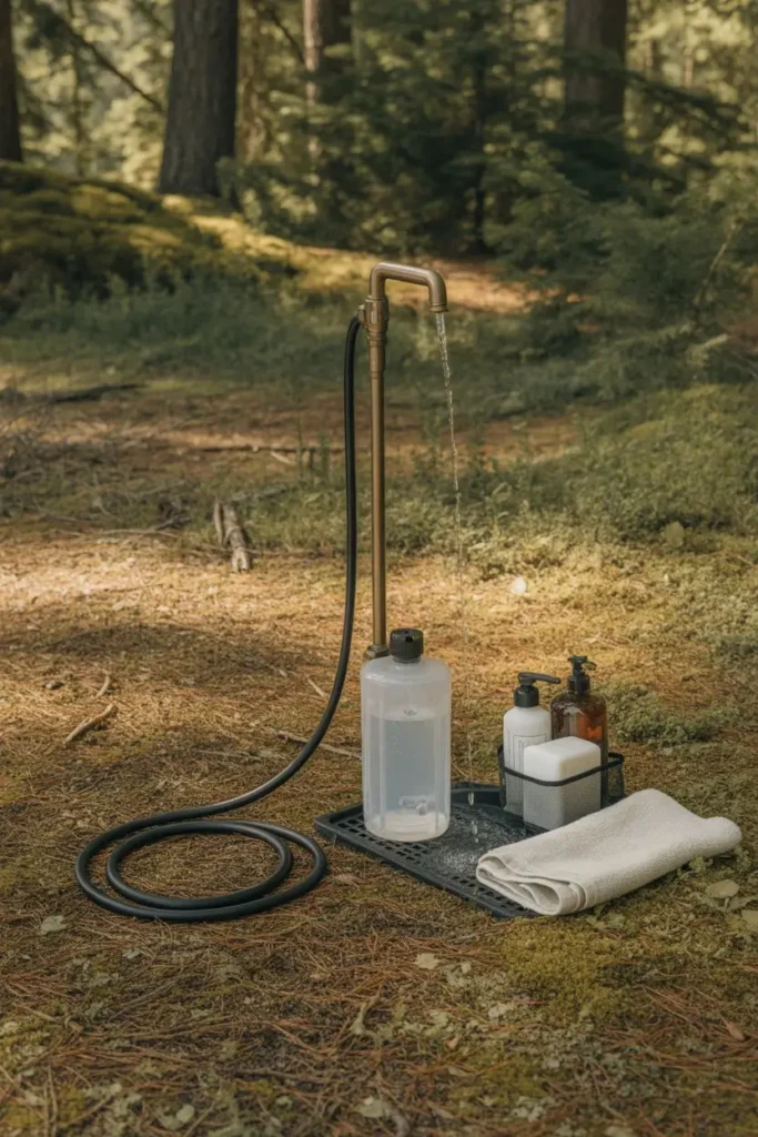 9. Portable Foot Pump Shower