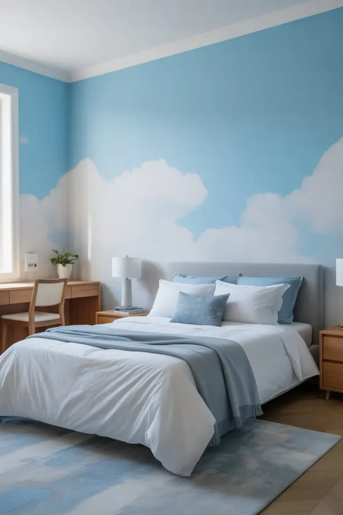 9. Sky Blue and Cloud White Airy Mood