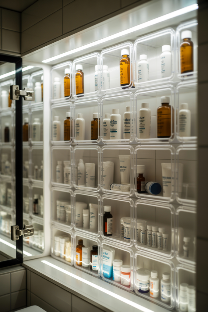 9. Use Small, Stackable Containers for Pill Bottles