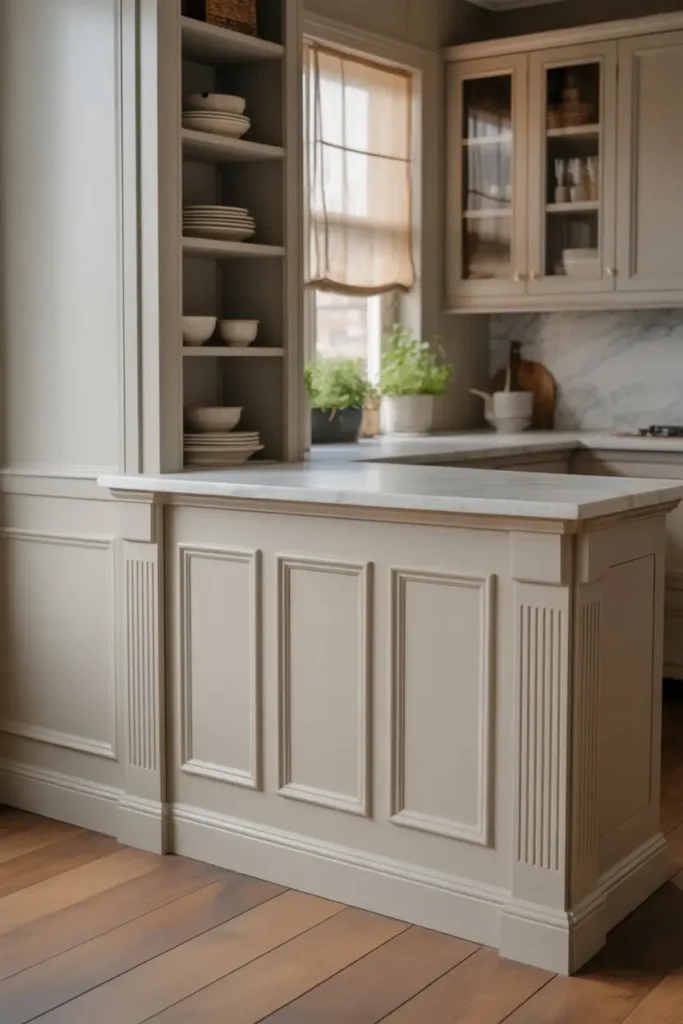 1+ Classic Shaker Wainscoting for a Clean Kitchen Look