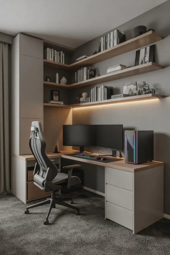 1+ Sleek Minimalist Gaming Bedroom Designs