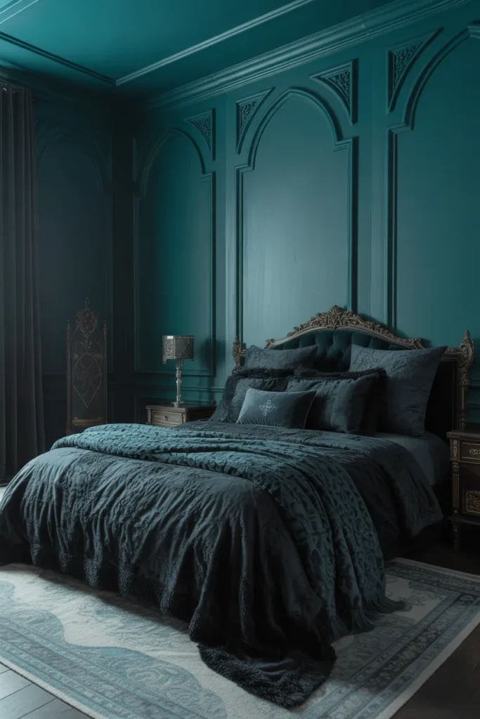 1. Deep Jewel-Toned Walls for Moody Impact
