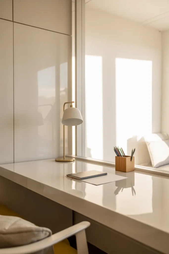 1. Minimal White Desk for Clarity
