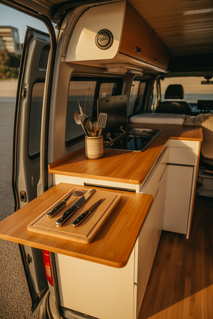1. Pull Out Countertops That Double Your Prep Space