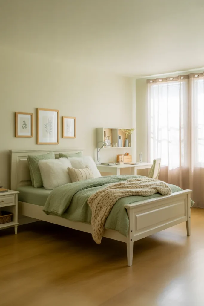 1. Twin Bed Against the Wall for Extra Space