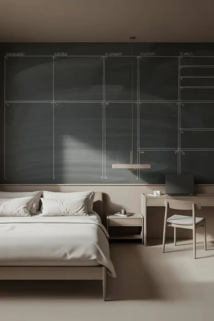 10. Chalkboard Wall Calendar for Planning and Organization