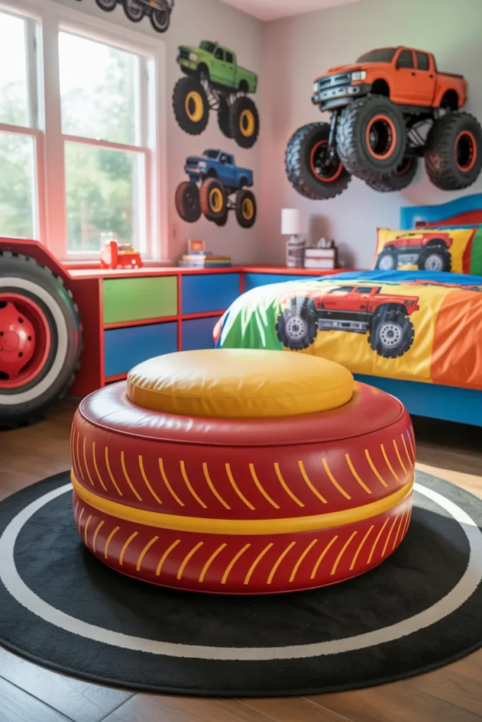 10. DIY Tire Seat or Ottoman