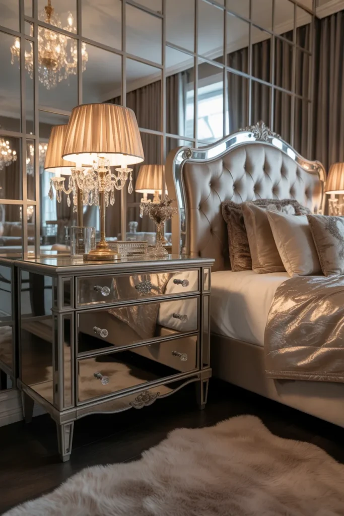 10. Mirrored Furniture for Old Hollywood Shine