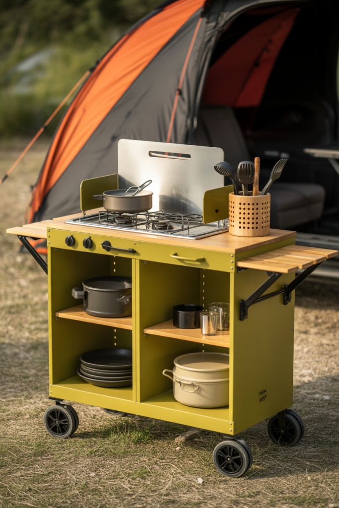 10. Portable Camp Kitchen With Wheels