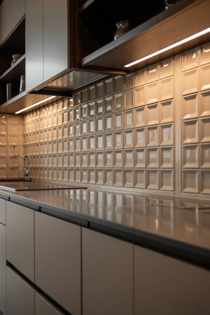 10. Textured Tile Backsplash Ideas