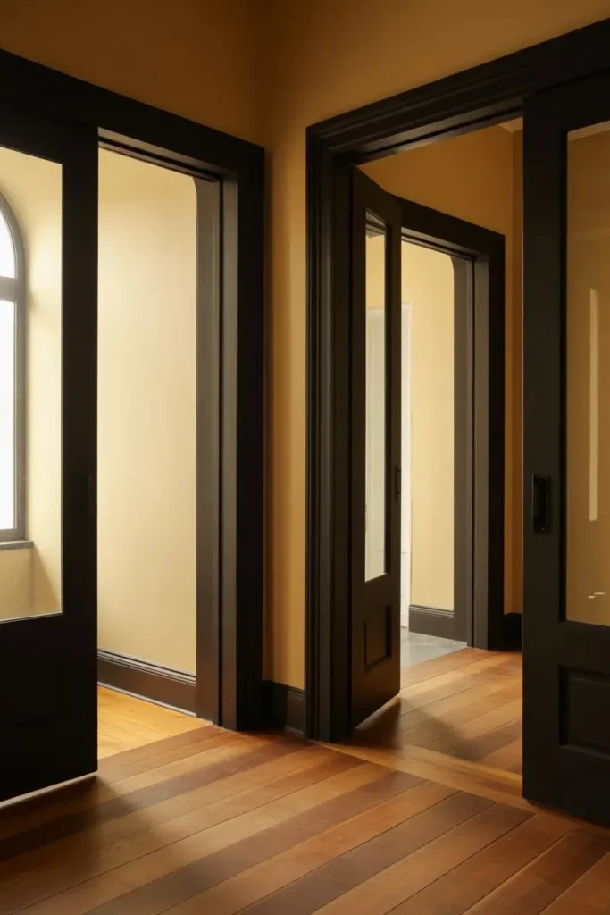 11 Black Trim With Wood Floors