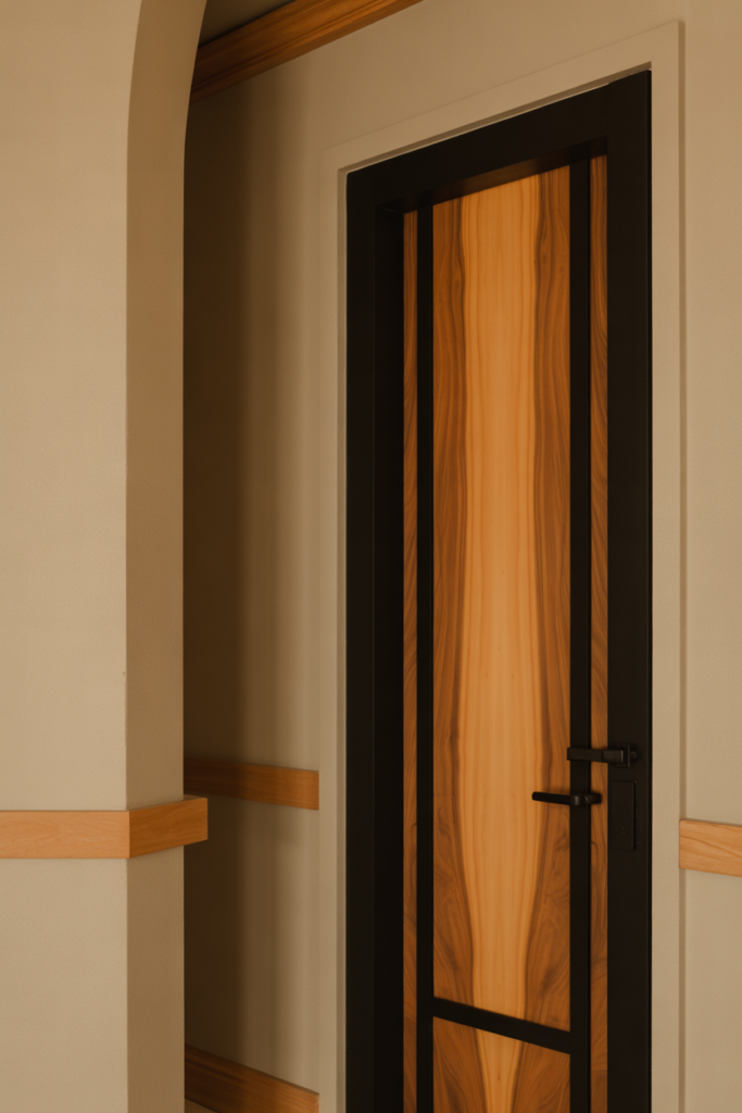 11. Black Trim Doors for Sophisticated Contrast