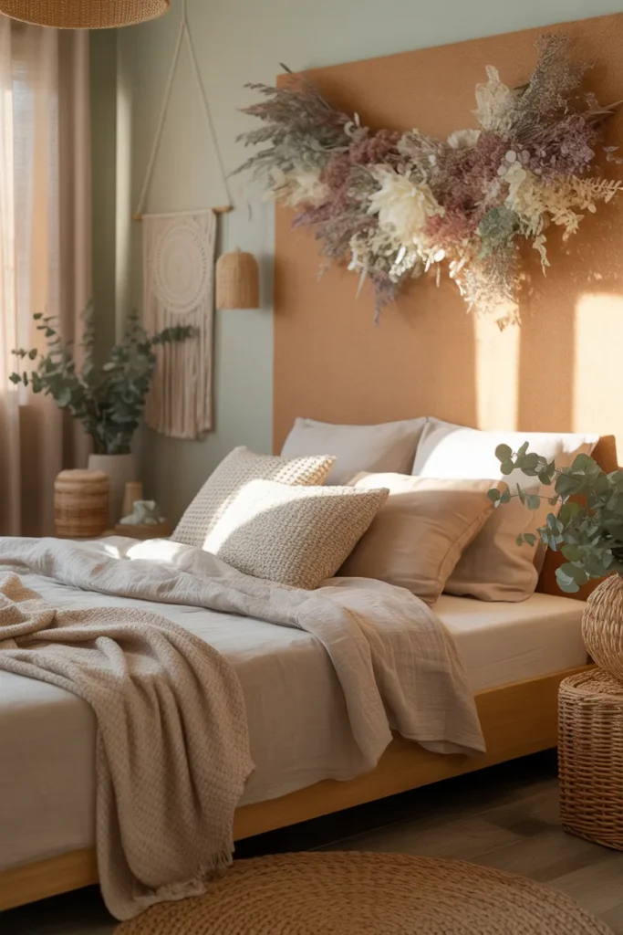 11. Cork Board with Dried Flowers