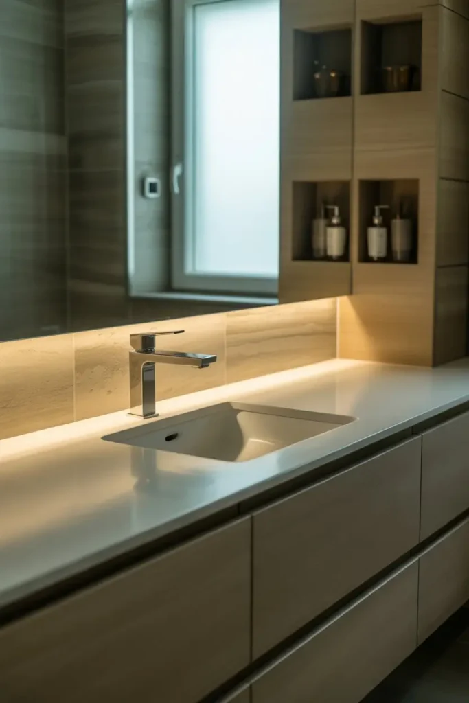 11. Integrated Vanity Fixtures for Visual Flow