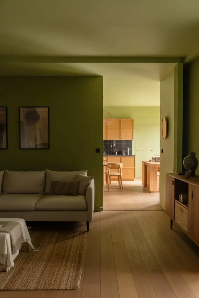 11. Olive Green With Soft Cream