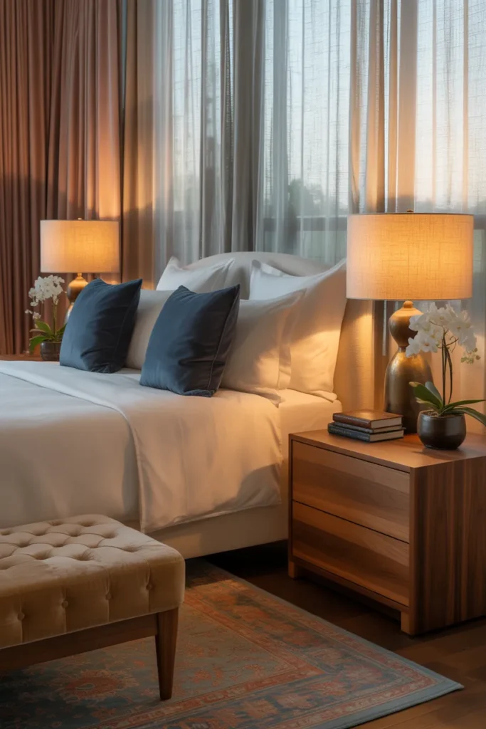 11. Symmetrical Nightstands for Balance