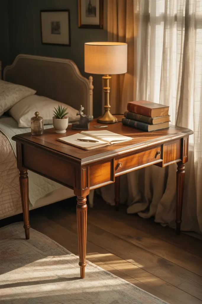 11. Vintage Desk for Character and Warmth