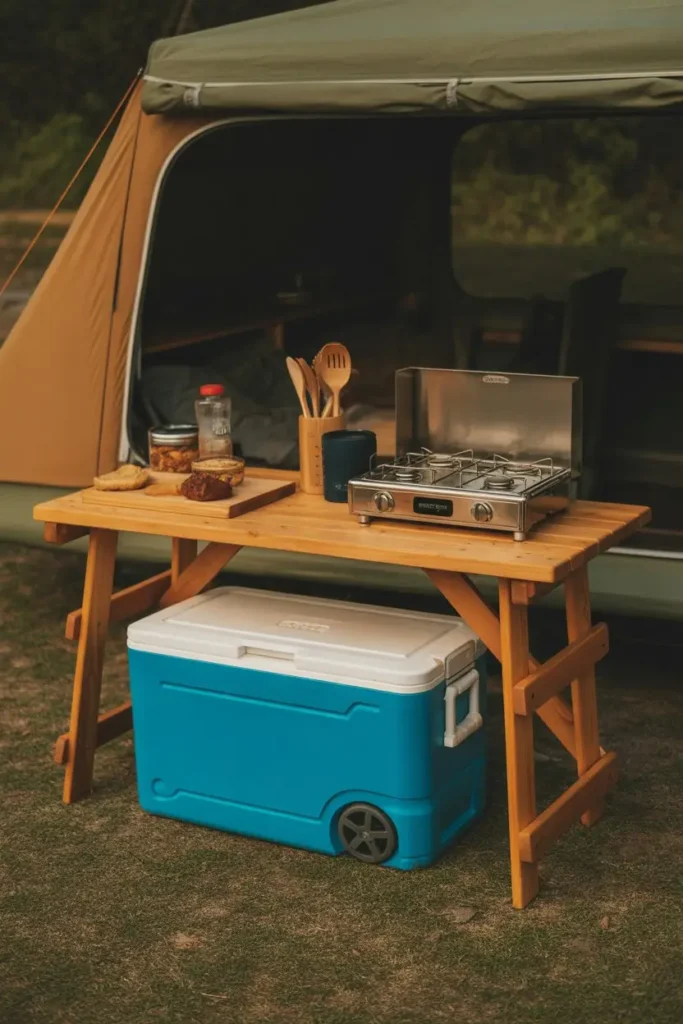 12. Camp Kitchen With Cooler Integration