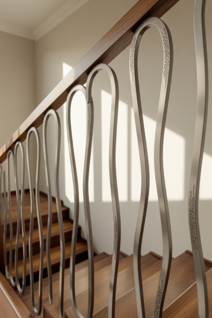 12. Decorative Metal Spindles with Subtle Detail