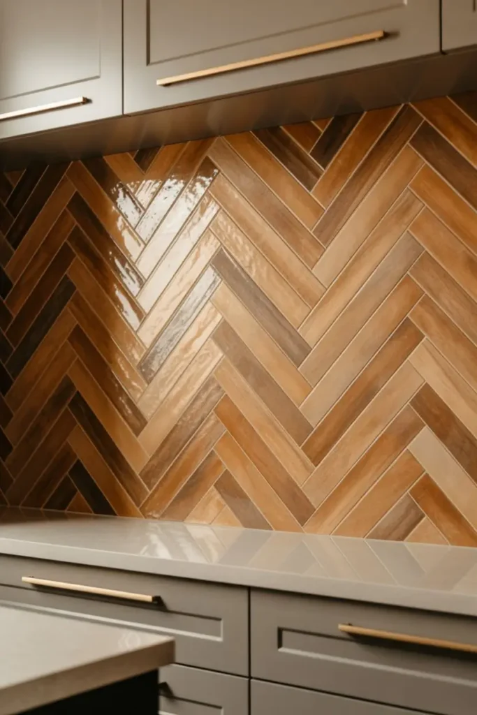 12. Herringbone Pattern Backsplash Ideas